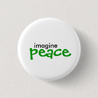 imagine, peace 3 cm round badge