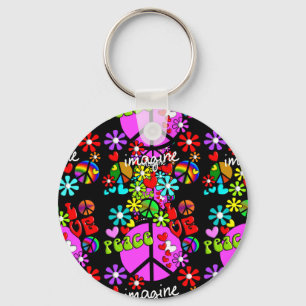 Imagine Peace  Star  Key Ring