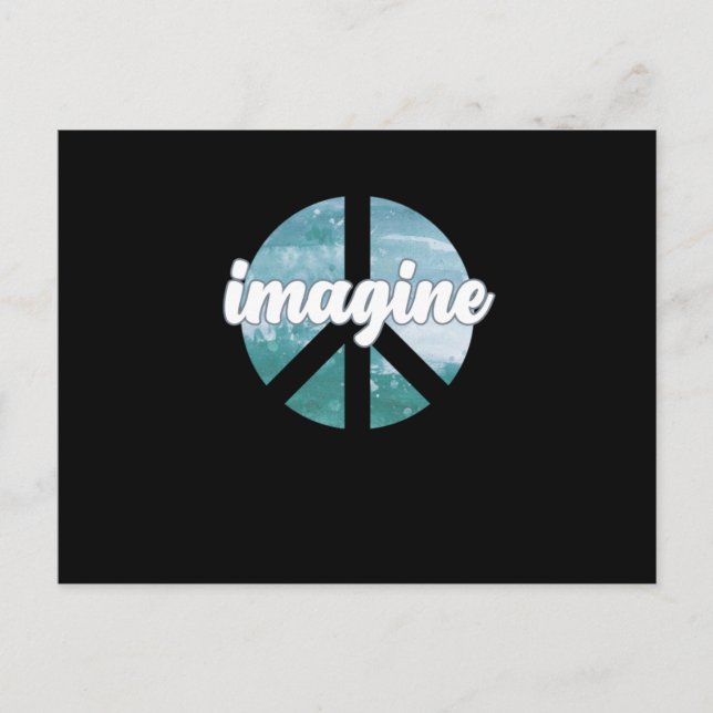 Imagine Peace Support Earth World Peace Day Lover Invitation Postcard (Front)