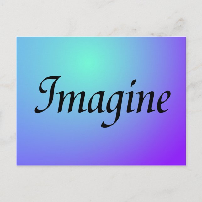 Imagine Purple Postcard (Front)