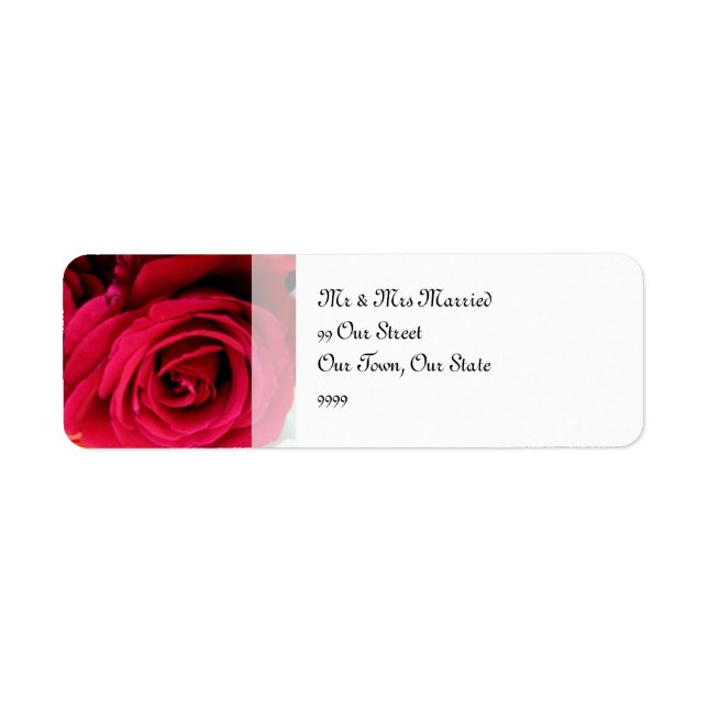 imagine Roses Wedding Return Address Label (Front)