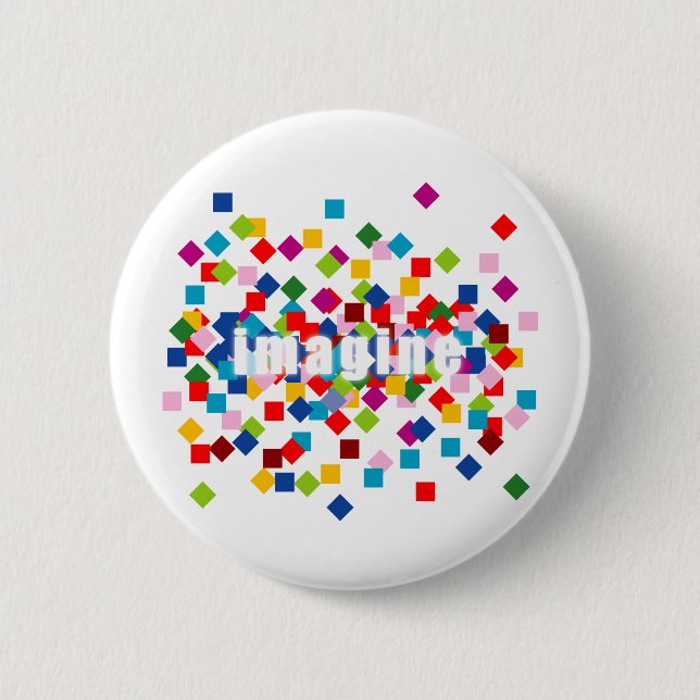 Imagine_squared bkgd(K) 6 Cm Round Badge (Front)
