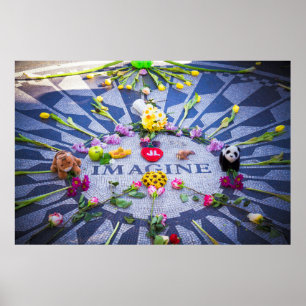 Imagine Strawberry Fields NYC Poster
