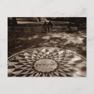 Imagine Strawberry Fields Tribute Central Park NYC Postcard