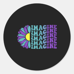 Imagine Suicide Prevention Awareness Invisible Ill Classic Round Sticker