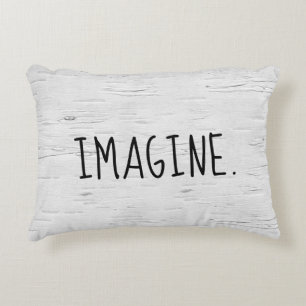 IMAGINE Text On Birch Tree Accent Pillow