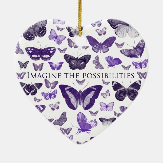 Imagine the possibilities ceramic ornament (Back)