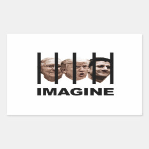 Imagine Trump, McConnell and Ryan Behind Bars Rectangular Sticker