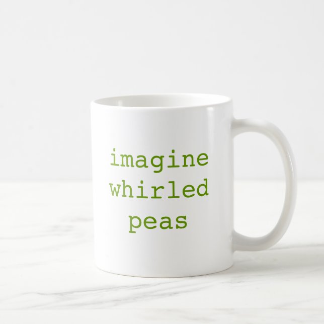 imagine whirled peas coffee mug (Right)