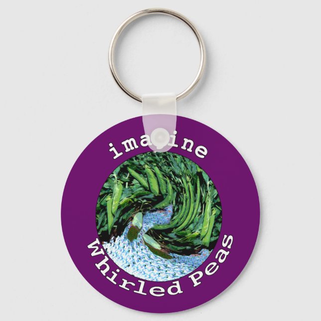 Imagine Whirled Peas Keychain (Front)
