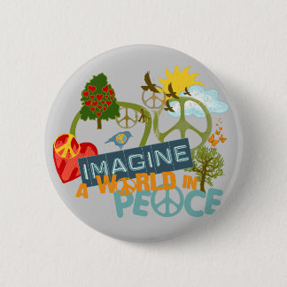 Imagine World Peace 6 Cm Round Badge