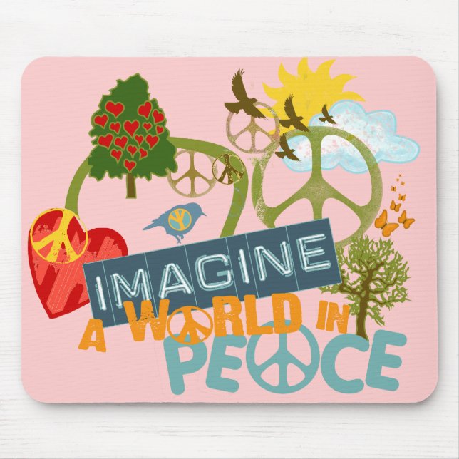 Imagine World Peace Mouse Pad (Front)