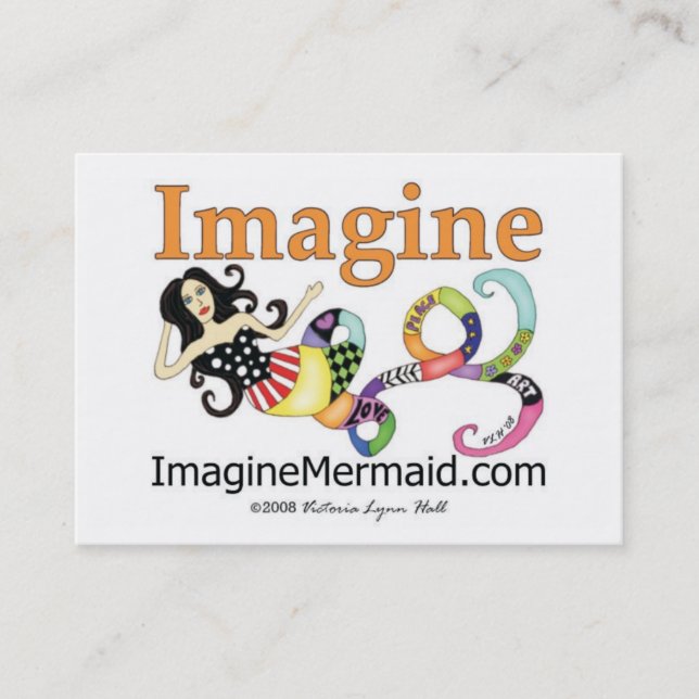 ImagineMermaid.com Imagine Mermaid Business Cards (Front)