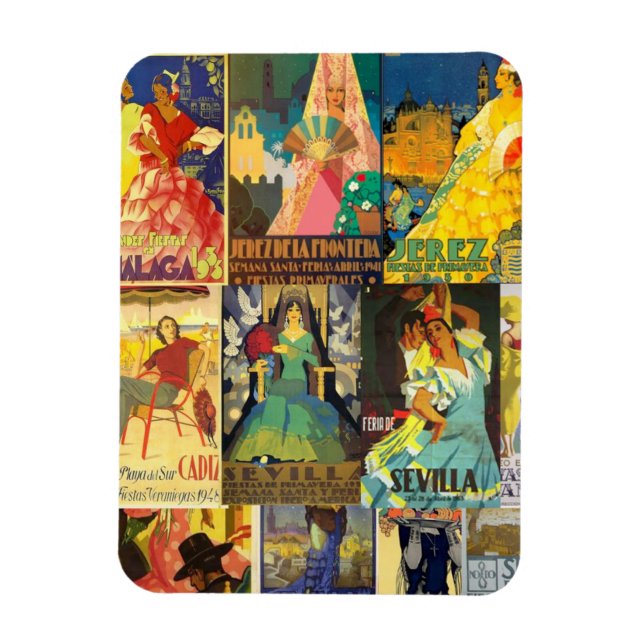 Iman Nevera Carteles de Feria y Fiestas Andalucia Magnet (Vertical)