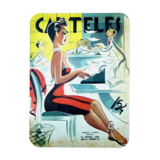 Iman Nevera Cuba Vintage Cuban Girl from Bandera Magnet