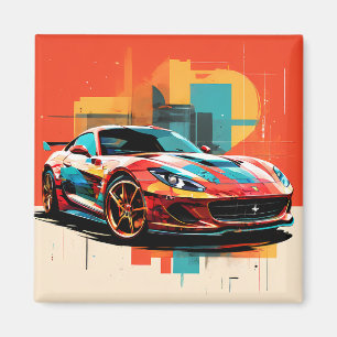 iman sports car #6 magnet