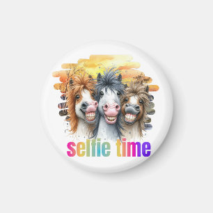 imanes horse meme – funny horses on a selfie magnet
