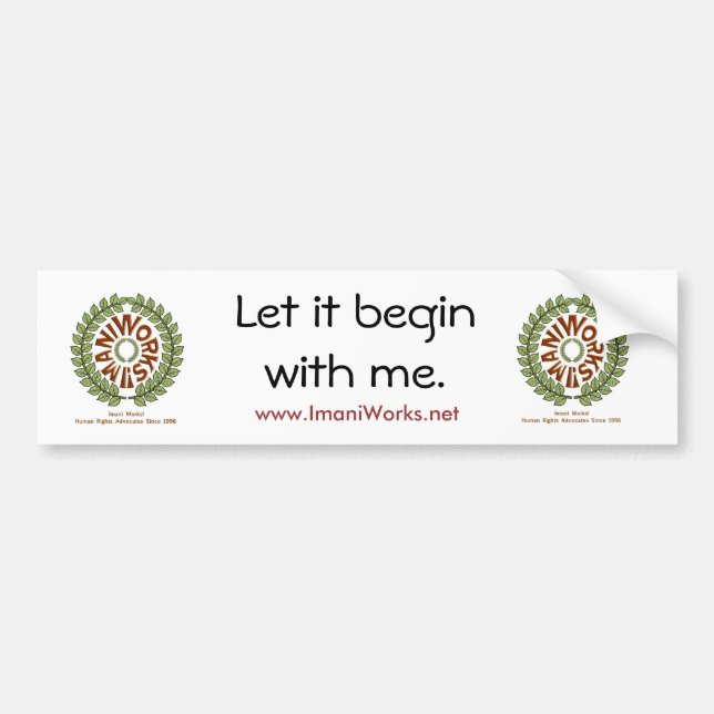 Imani Bumper Sticker (Front)