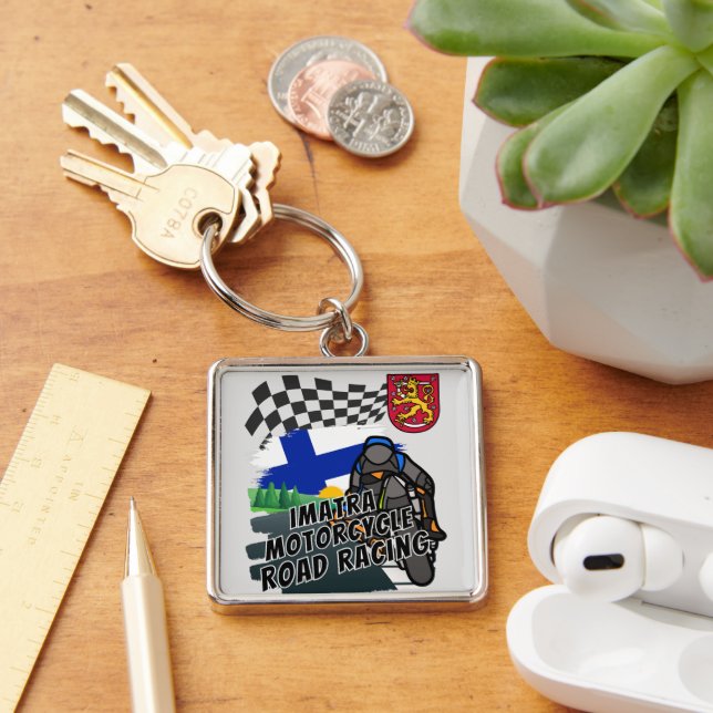 Imatra Motorcycle Road Racing in Finland Key Ring (Desk)