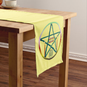 Imbolc Pentacle Long Table Runner