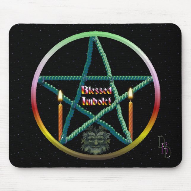 Imbolc Pentacle Mouse Pad (Front)