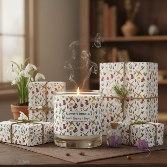 Imbolc Wrapping Paper Pagan Seasonal Pattern  (Creator Uploaded)
