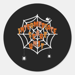 Imcu Intermediate Care Unit Nurse Spooky Halloween Classic Round Sticker