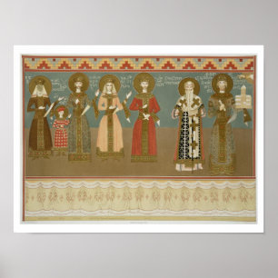 Imereth: frescoes from the Gelati Monastery, plate Poster
