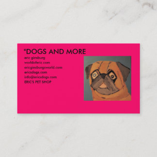 IMG_0135, "DOGS AND MORE, eric ginsburg, worldo... Business Card