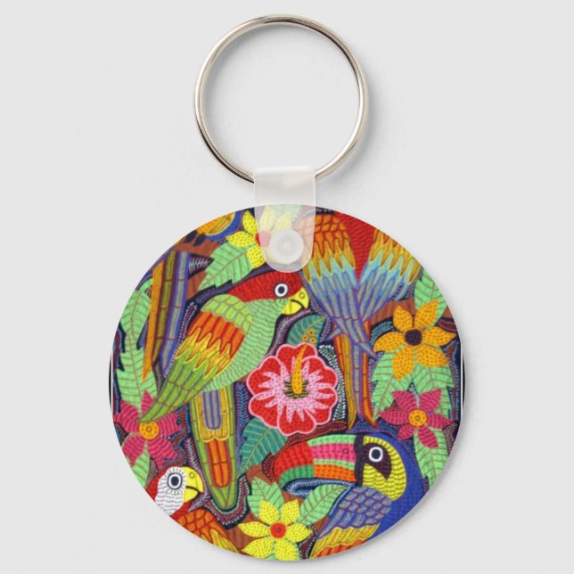 IMG_5319 Birds of Panama Mola Key Ring (Front)