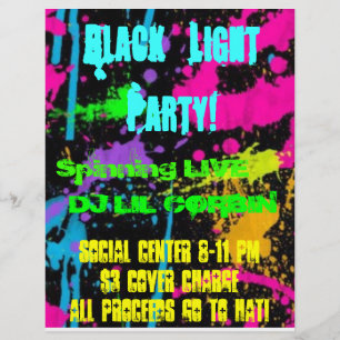 img-thing, Black Light Party!, Social Centre 8-... Flyer