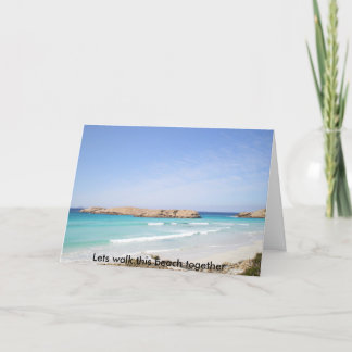 IMGP0882, Lets walk this beach together Thank You Card