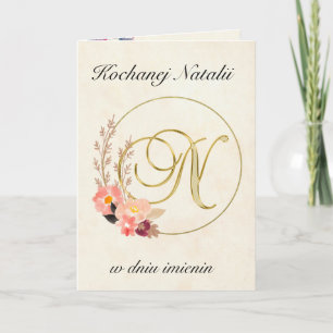 Imieniny - Personalised Polish name day card 