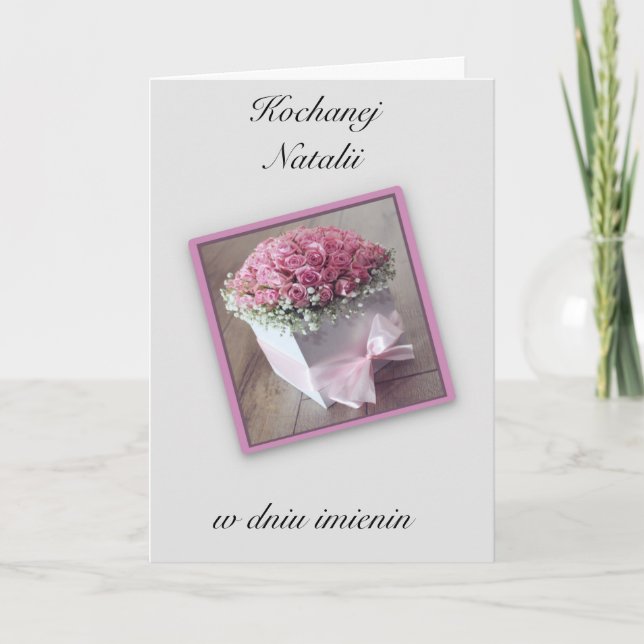 Imieniny - Personalized Polish name day card  (Front)