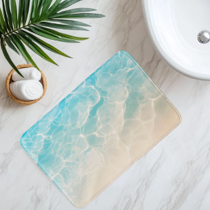 Imitation Beach Sand Under Clear Water Anime Style Bath Mat