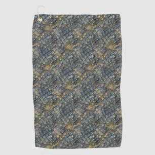 Imitation crocodile skin. Animal print. Golf Towel