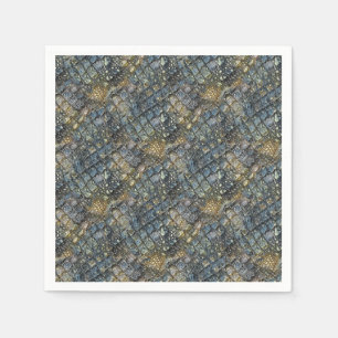 Imitation crocodile skin. Animal print. Napkin