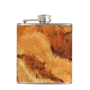 Imitation Woodgrain Burel Personalized Hip Flask
