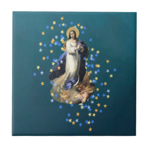 Immaculate Conception Assumption Virgin Ceramic Tile