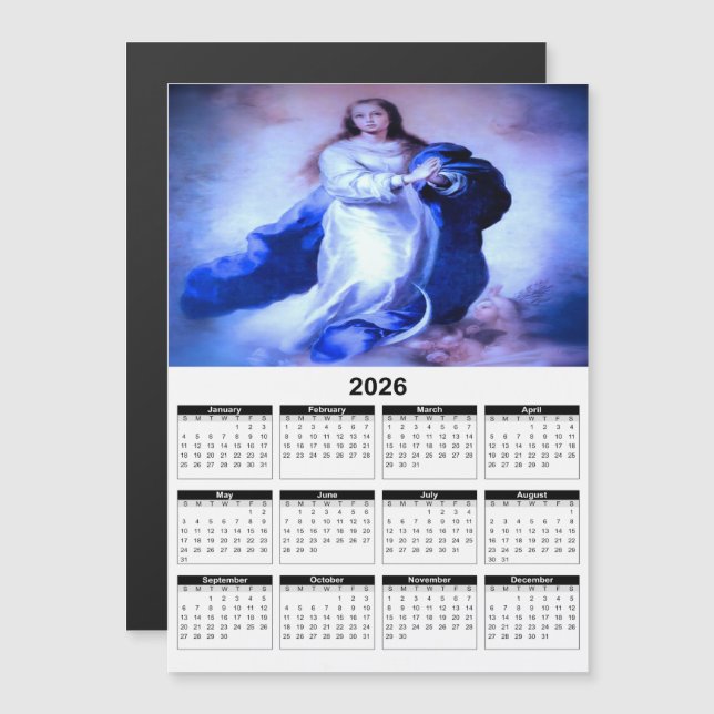 Immaculate Conception Blue 2026 Calendar (Front/Back)