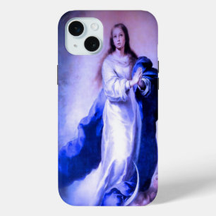 Immaculate Conception Blue iPhone 15 Mini Case