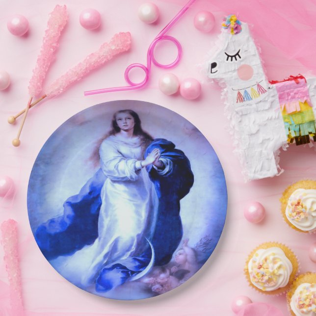 Immaculate Conception Blue Paper Plate (Party)
