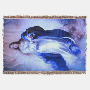 Immaculate Conception Blue Throw Blanket
