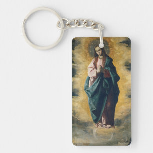 Immaculate Conception by Zurbarán Key Ring