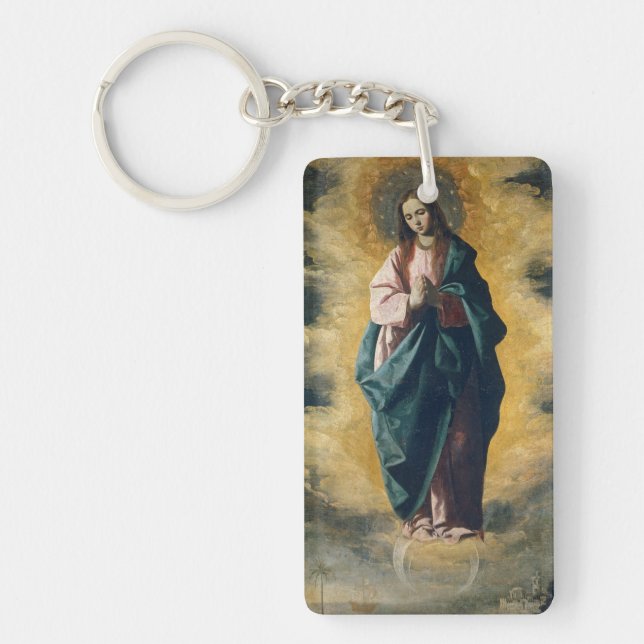 Immaculate Conception by Zurbarán Key Ring (Front)