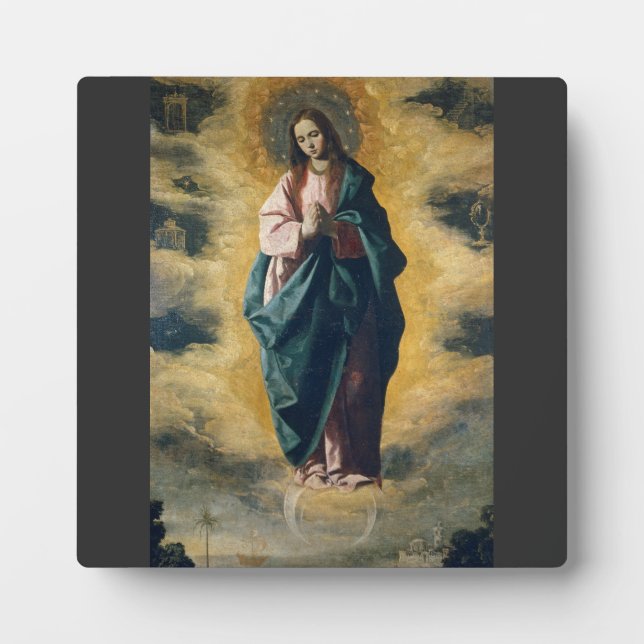 Immaculate Conception by Zurbarán Plaque (Front)