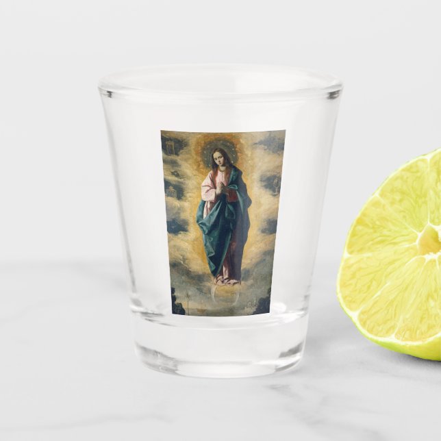 Immaculate Conception by Zurbarán Shot Glass (Front)