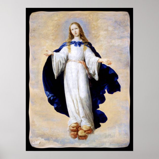 Immaculate Conception Cloud and Cherub - Zurbaran Poster (Front)