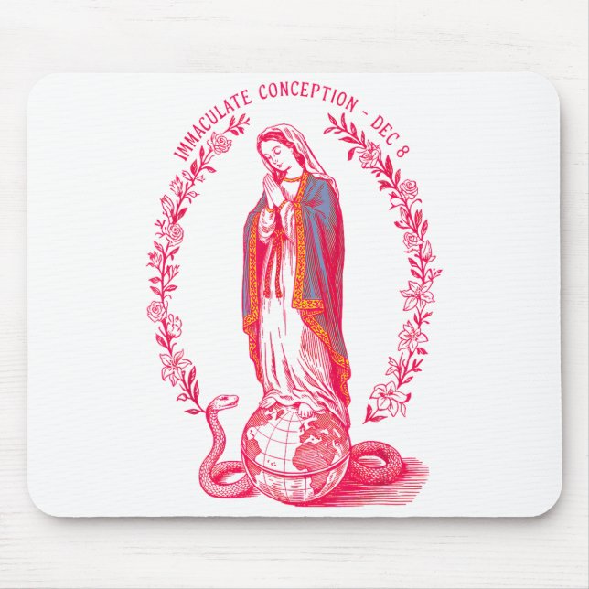 Immaculate Conception Dec 8 Virgin Mary Catholic D Mouse Pad (Front)