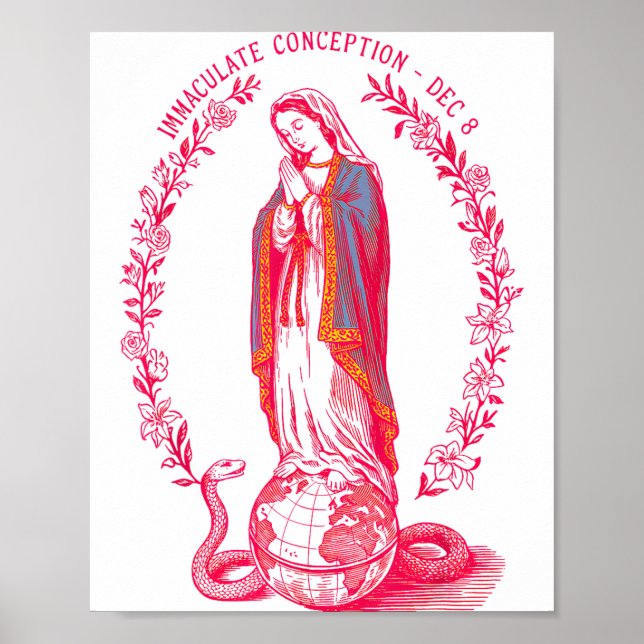 Immaculate Conception Dec 8 Virgin Mary Catholic D Poster (Front)